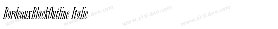 BordeauxBlackOutline Italic字体转换